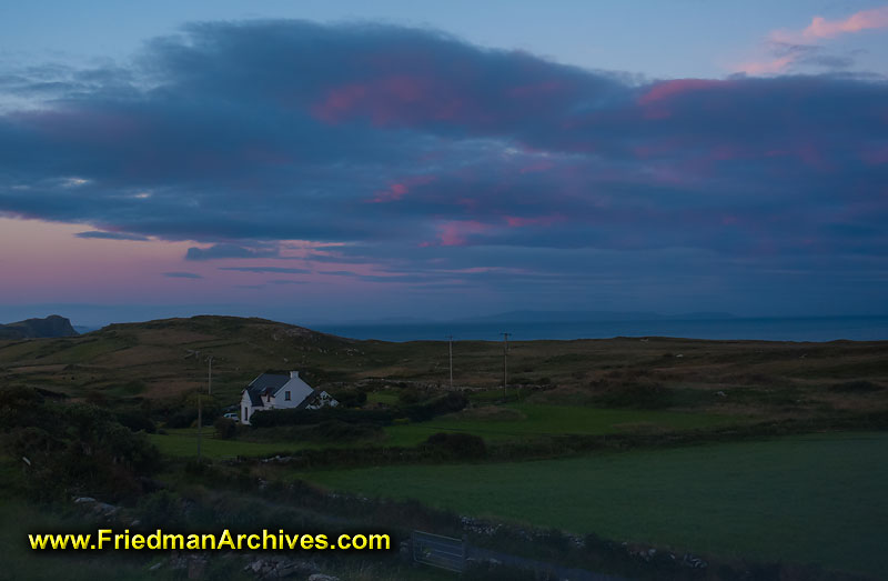 landscape,rolling,hills,clouds,sunset,ireland,tourism,sunrise,muted,colors,